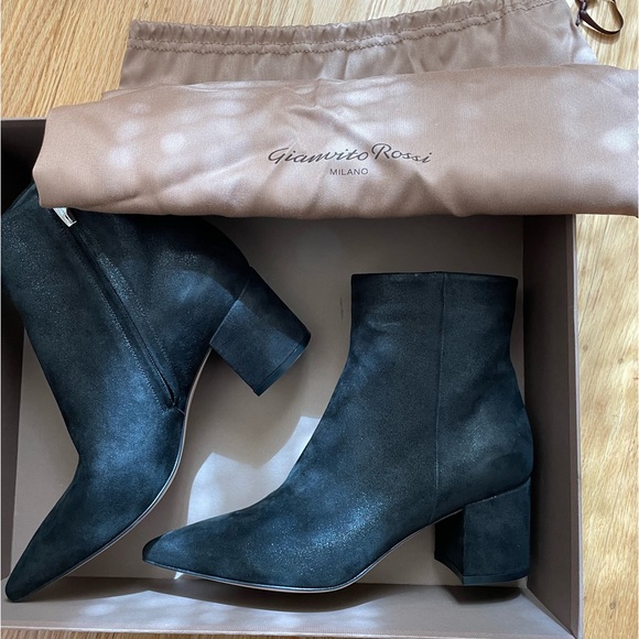 Gianvito Rossi New Suede Ankle Boots - Picture 3 of 6